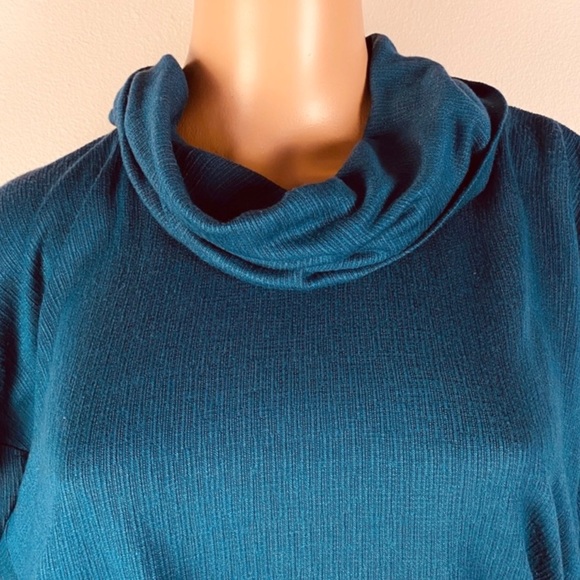 NEW FREE PEOPLE DARK TEAL COWL NECK MINI DRESS - Picture 4 of 9